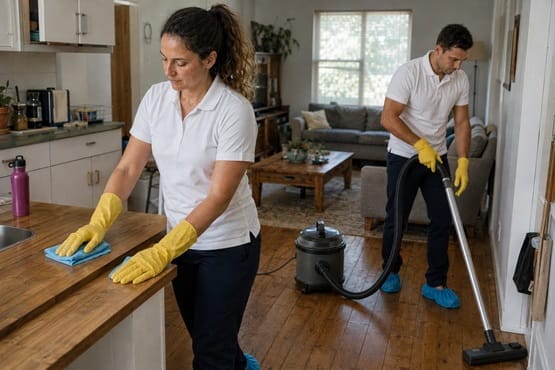 pauls-cleaning-melbourne-team Paul's Cleaning Melbourne cleaners in uniform